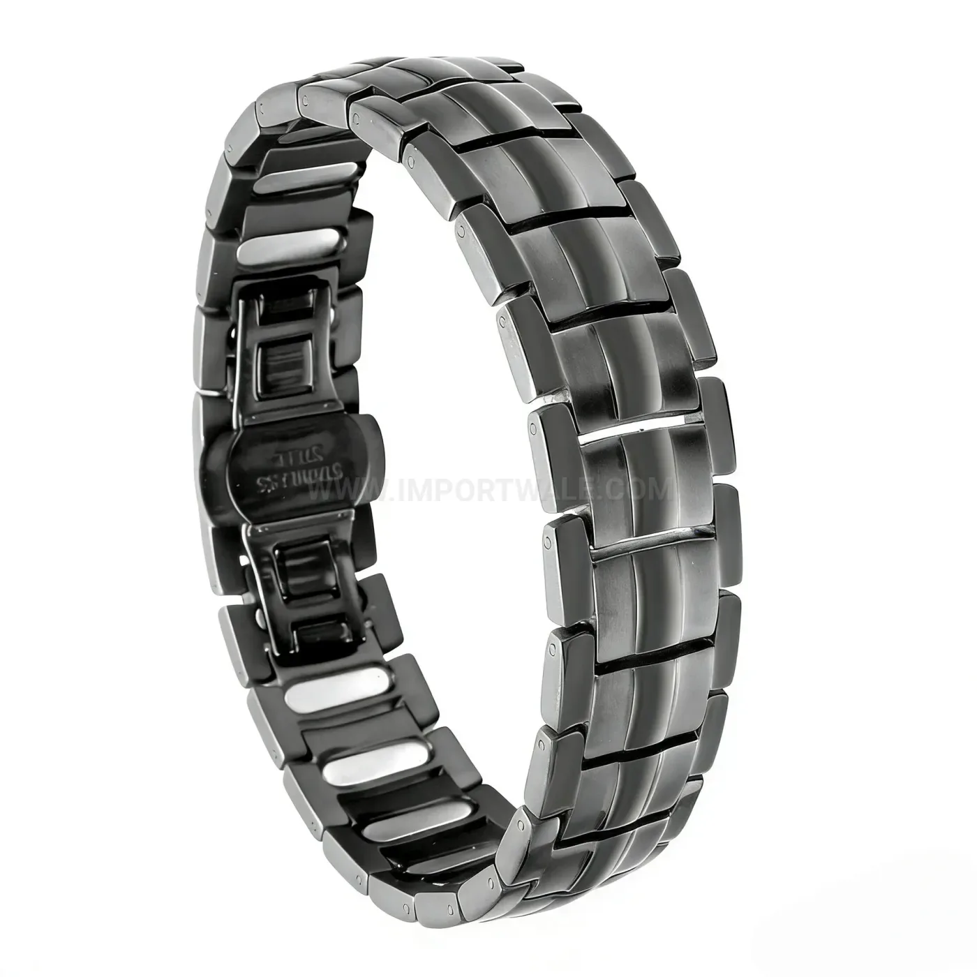 Stainless Steel Magnetic Energy Link Bracelet for Men