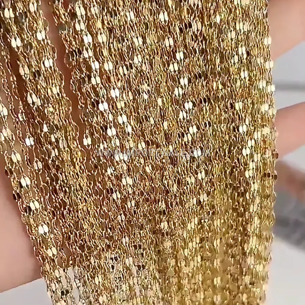 18K Gold Plated Stainless Steel Minimalist Lip Chain Necklace