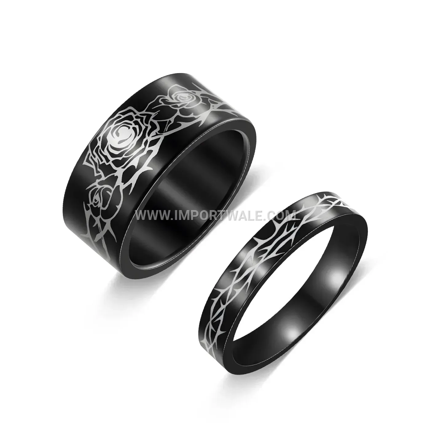 Spinner Stainless Steel Hand Motif Relief Ring