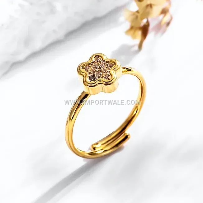 Gold Plated Open Stainless Steel Band