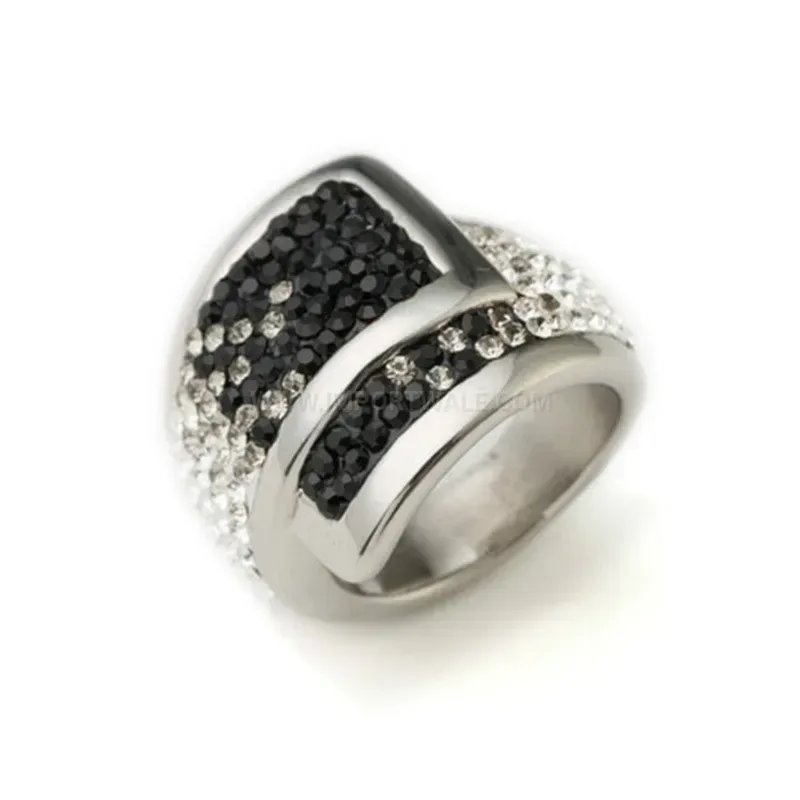 Double Layer Wide Statement Stainless Steel Ring 18mm