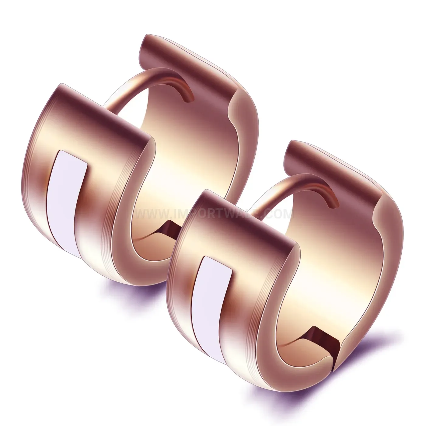 Designer Round Epoxy Stainless Steel Stud Earrings