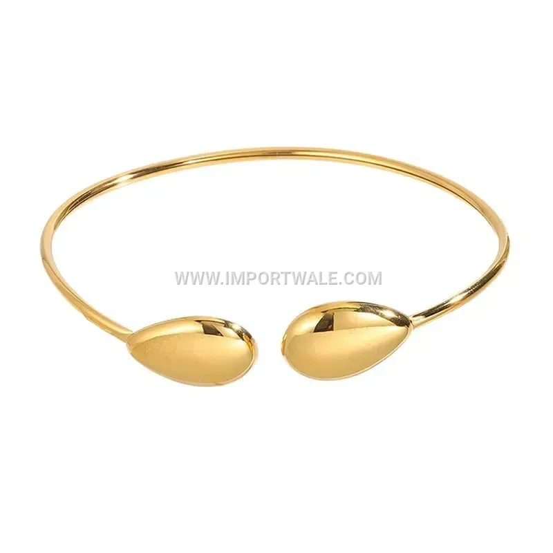 18K Gold Plated Stainless Steel Floral Pearl Bracelet