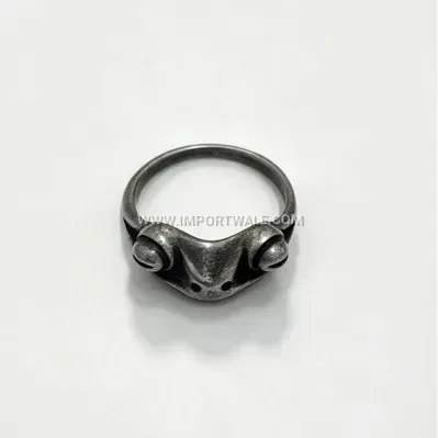 Vintage Frog Animal Stainless Steel Statement Ring