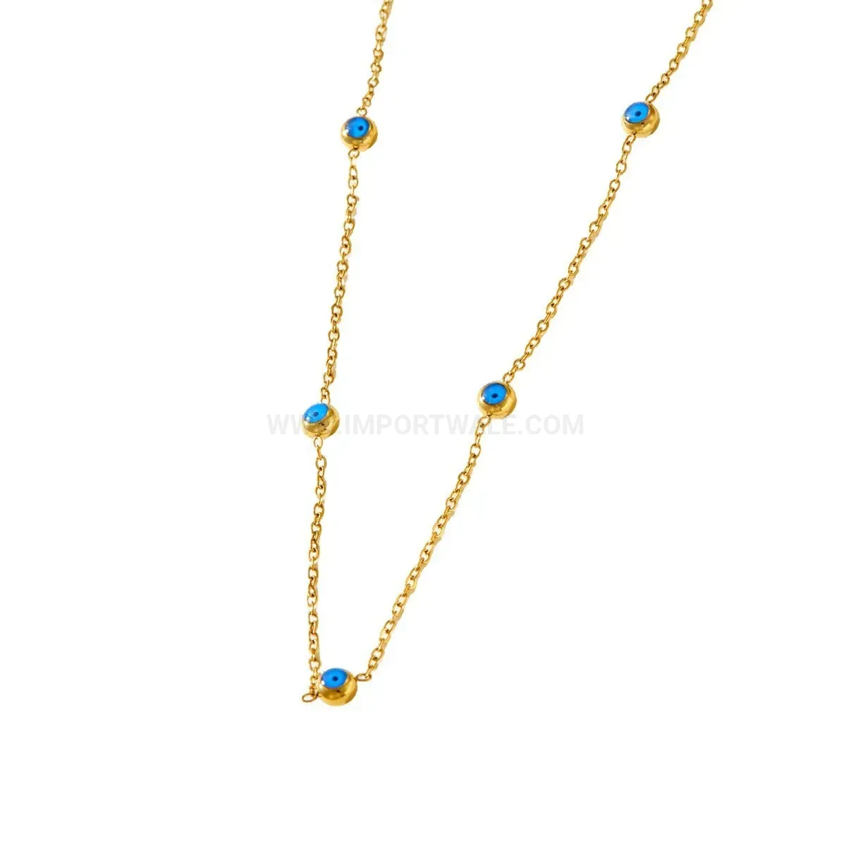 Stainless Steel Evil Eye Charm Necklace