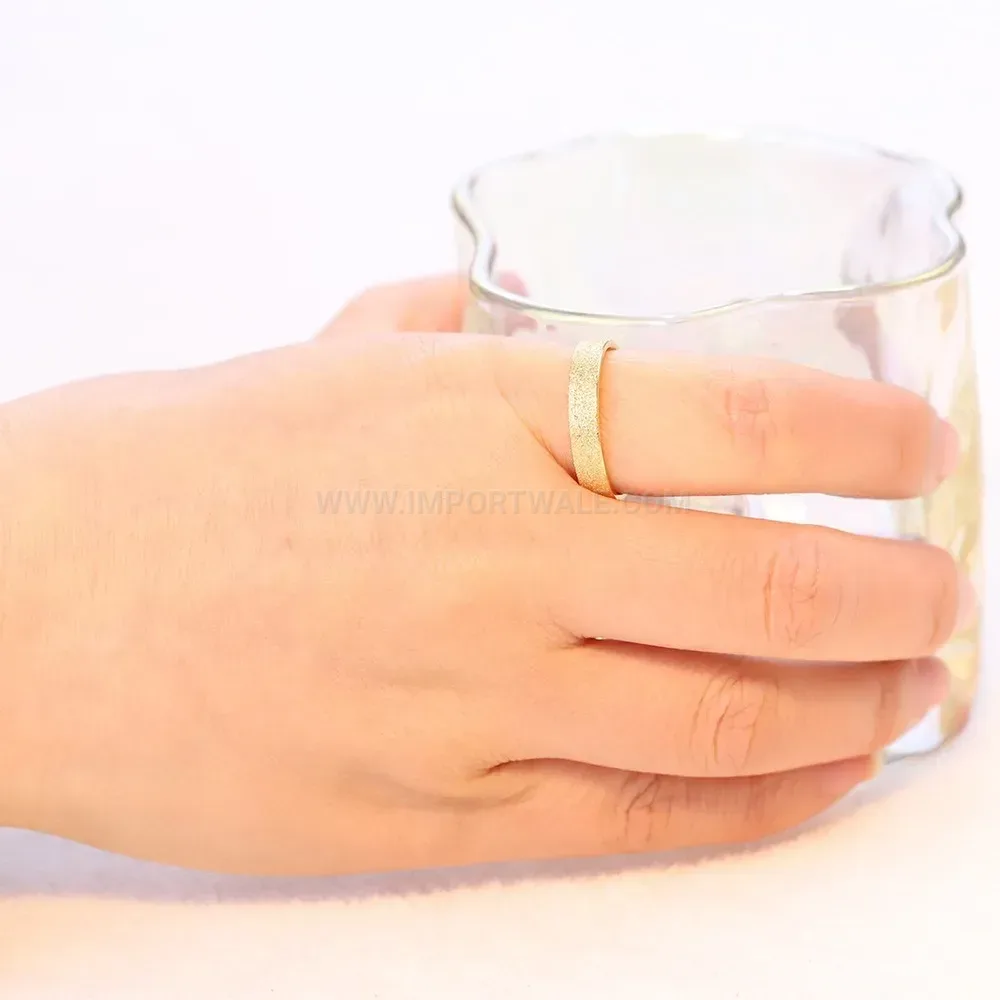 Classic Frosted Titanium Stainless Steel Minimalist Ring 4mm