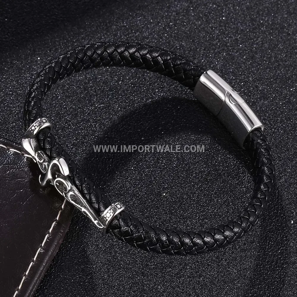 Men Stainless Steel Negative Ion Black Ceramic Link Bracelet