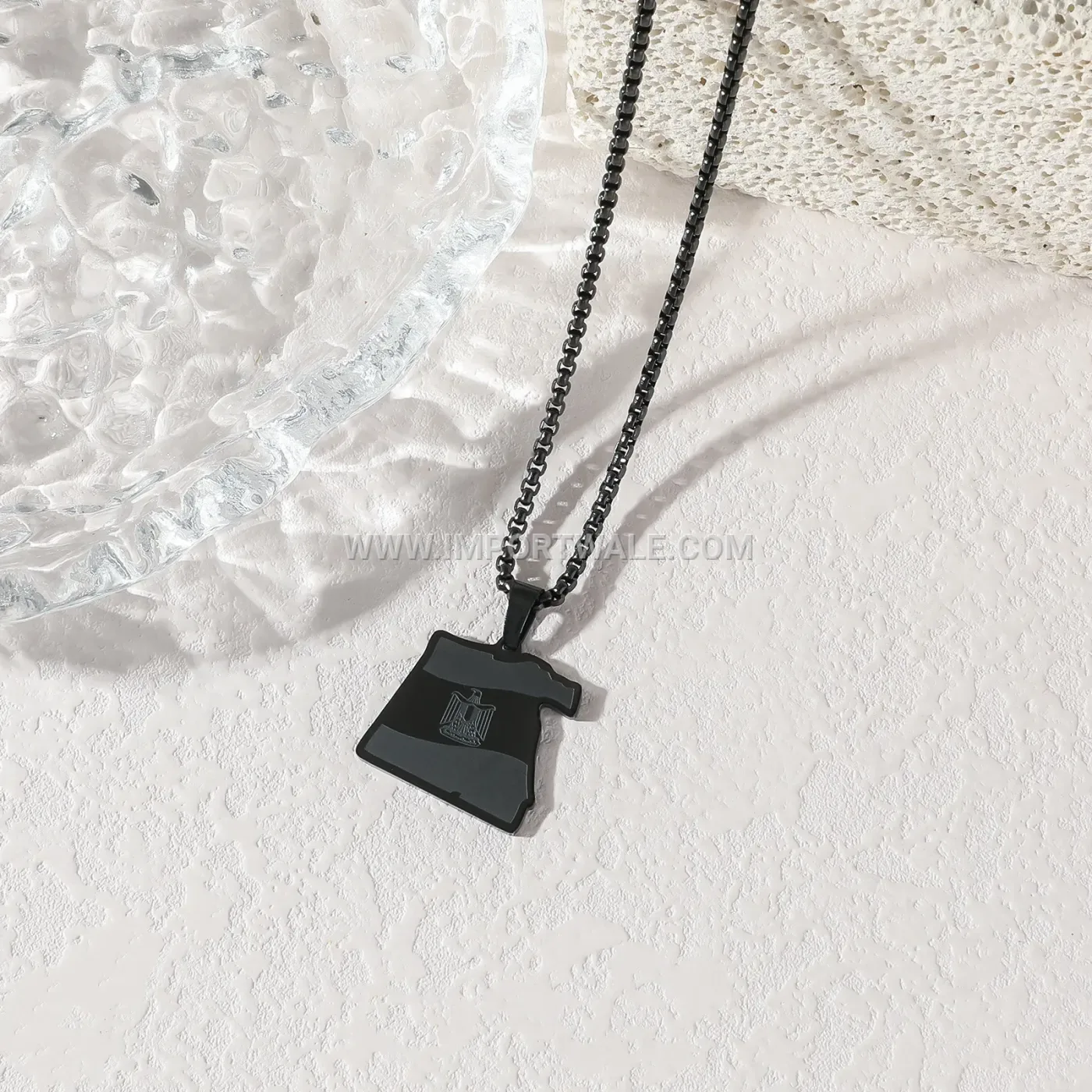 Gold Plated Stainless Steel Ayatul Kursi Arabic Script Pendant Necklace