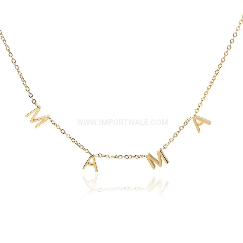 Premium Gold Plated Stainless Steel Arabic Calligraphy Heart Pendant Necklace