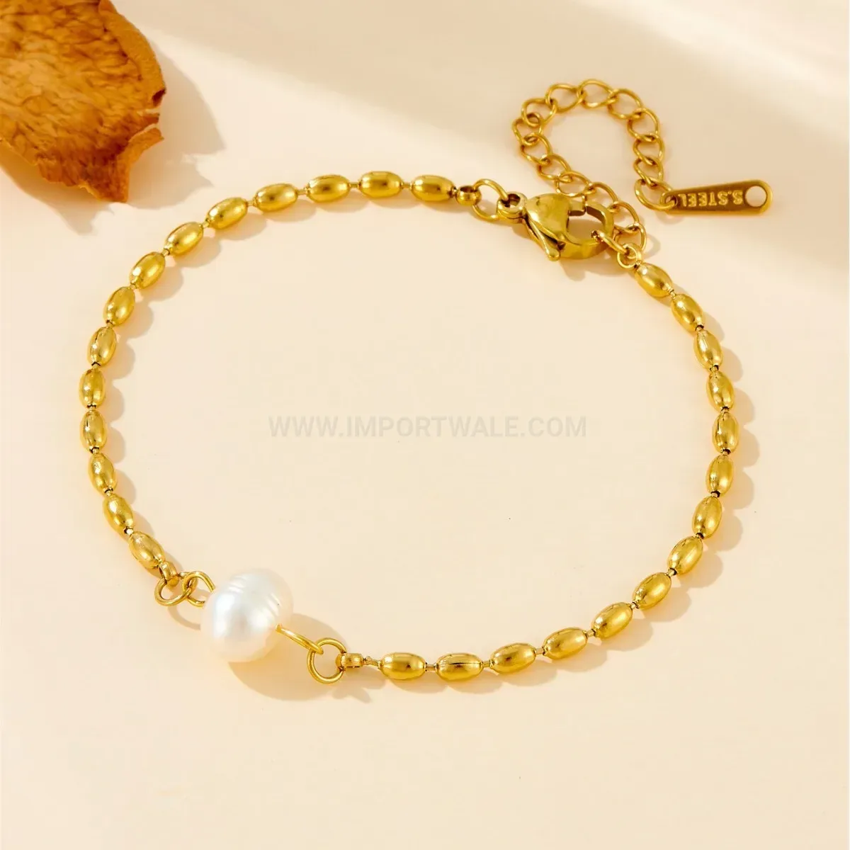 Premium Real Gold Plated Pearl Stainless Steel Jewelry Set