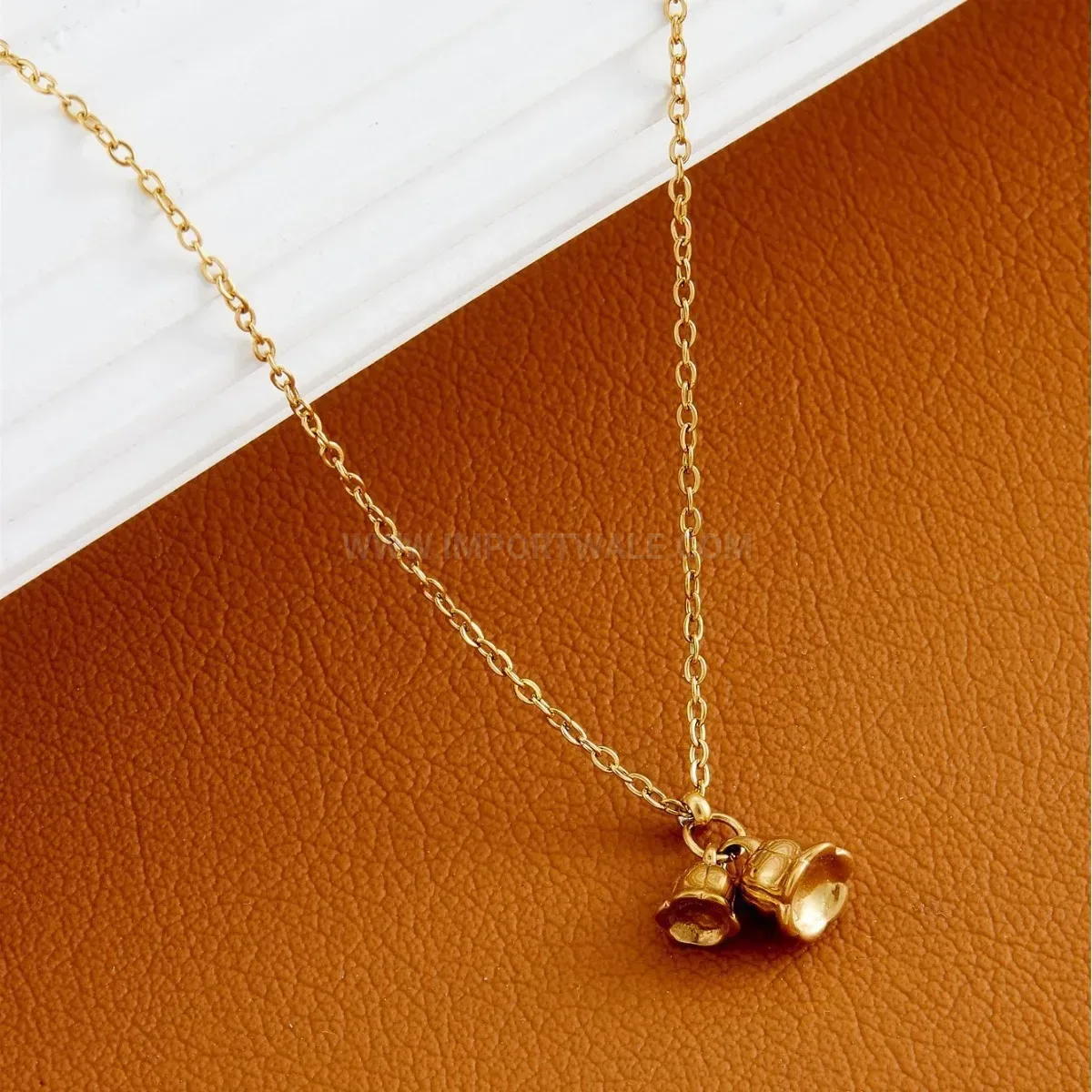 Bold Delicate Lily of the Valley Pendant Stainless Steel Clavicle Necklace