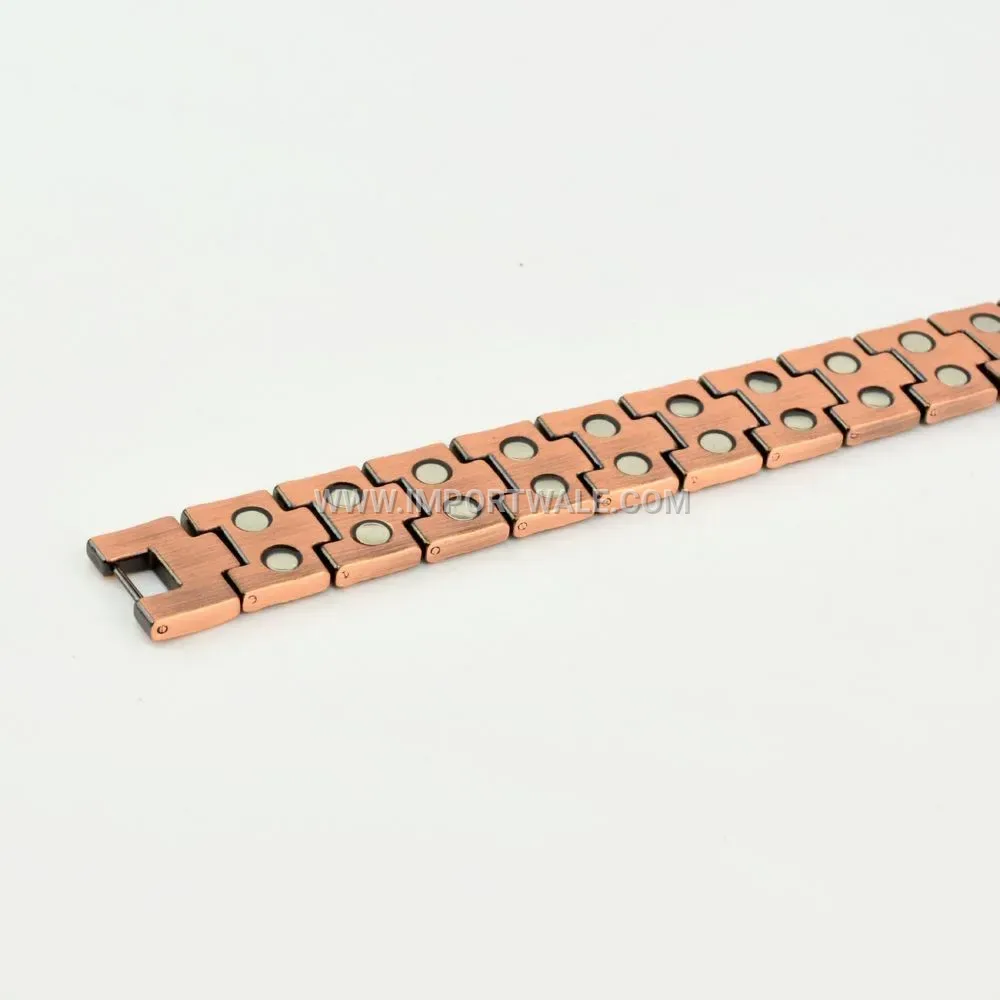 Tiger Pattern Titanium Steel Magnetic Cuff Bracelet