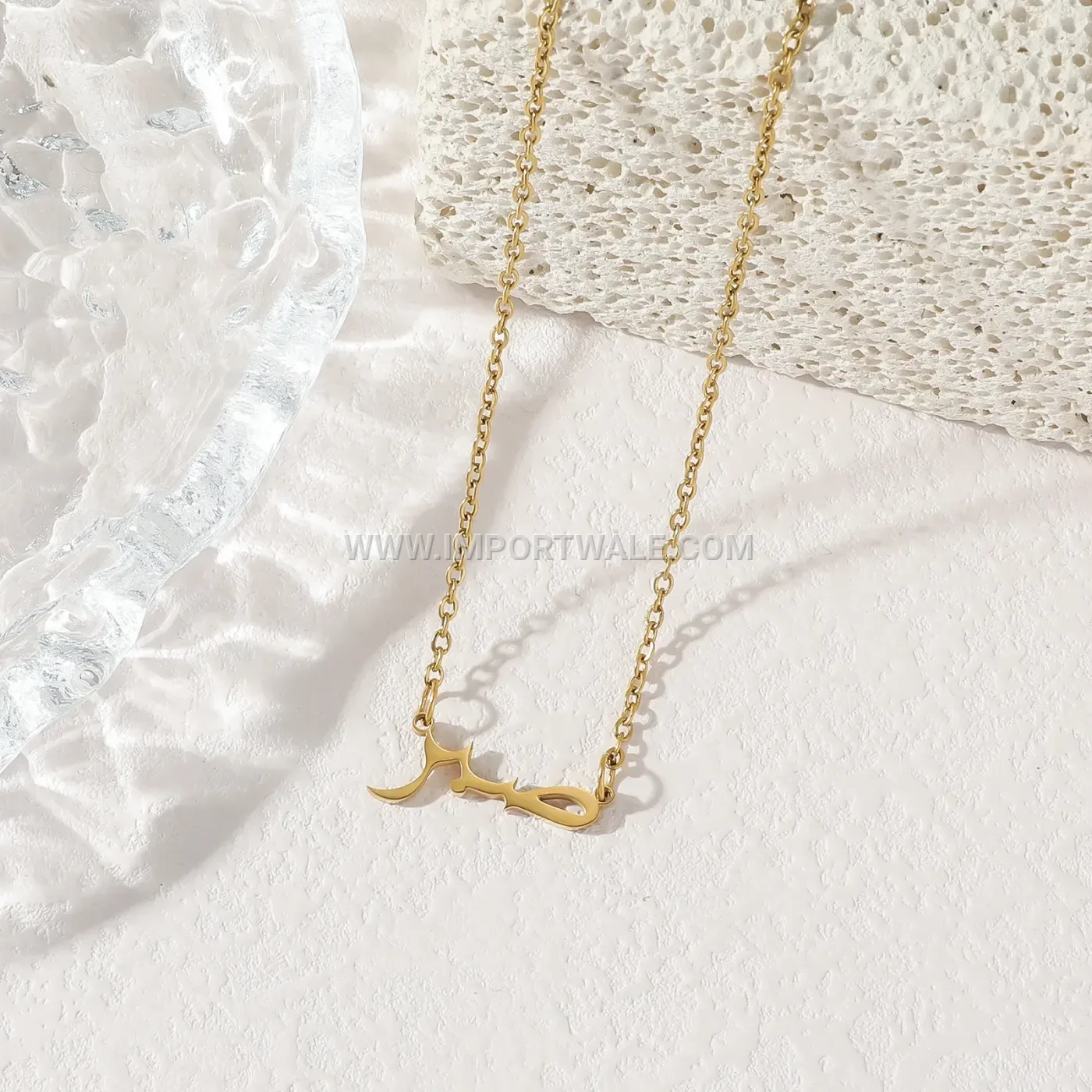 Stainless Steel Arabic Allah Symbol Pendant Necklace