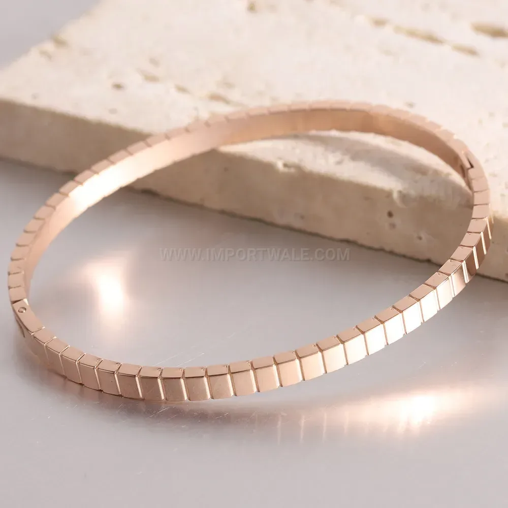 Bold Sleek 304 Stainless Steel Round Bangle Bracelet