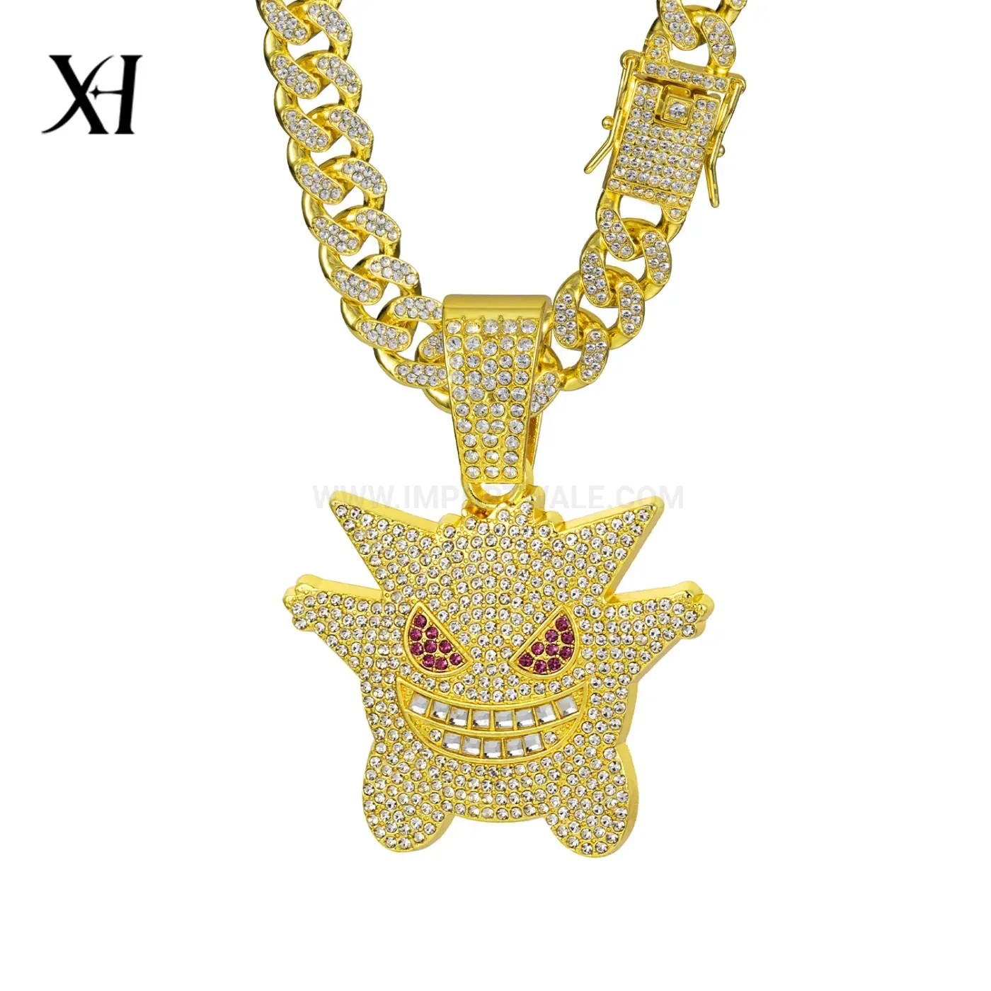 Iced Out Anime Character Alloy Hip Hop Pendant