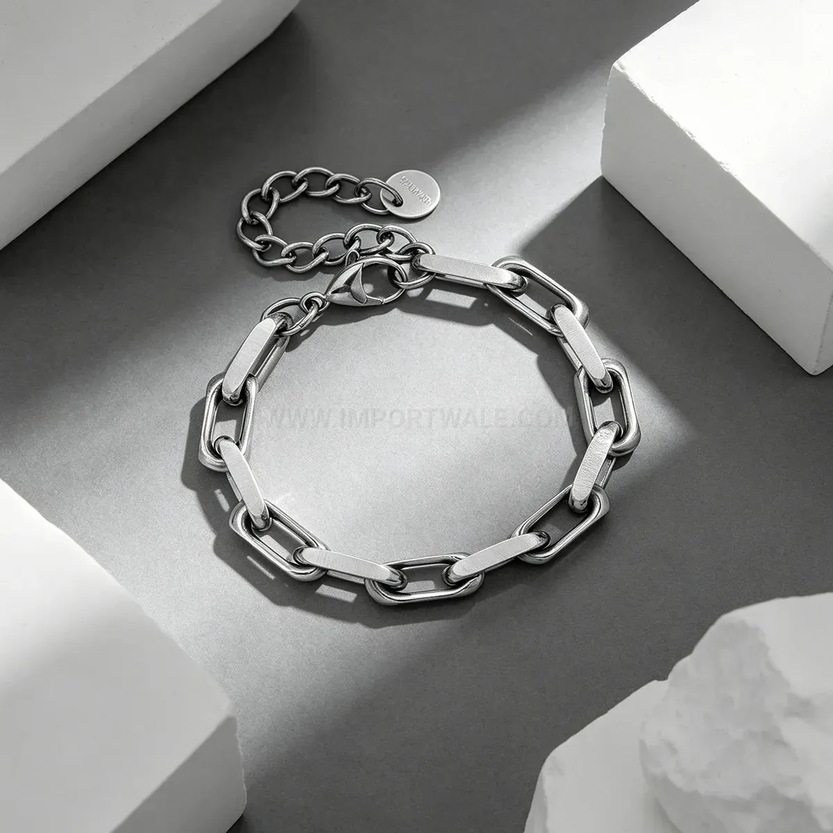Chic Chunky Stainless Steel Cross Chain Hip Hop Unisex Bracelet