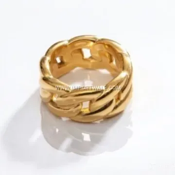 Vintage Inspired Stainless Steel Chain Link Ring