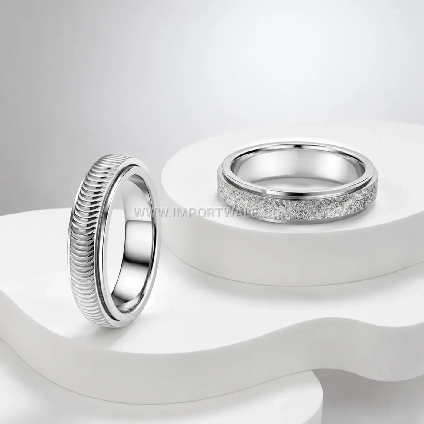 Evil Eye Spinner Stainless Steel Gold Plated Ring