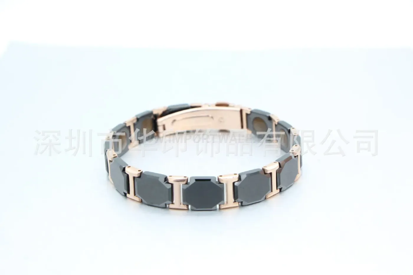 Ceramic and Steel Bio Magnetic Therapy Link Bracelet