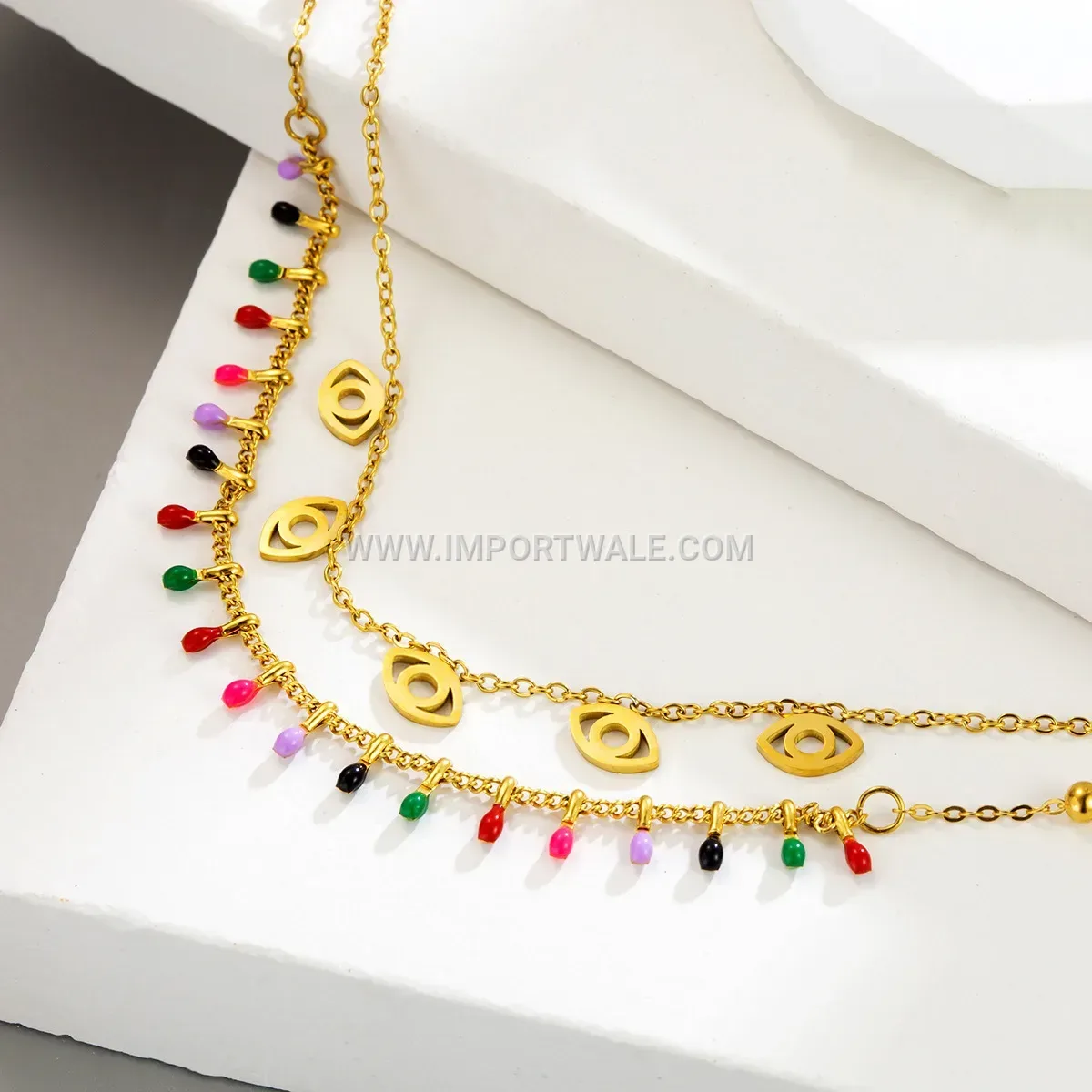 Bohemian Candy Beaded Stainless Steel Premium Anti Tarnish Anklet