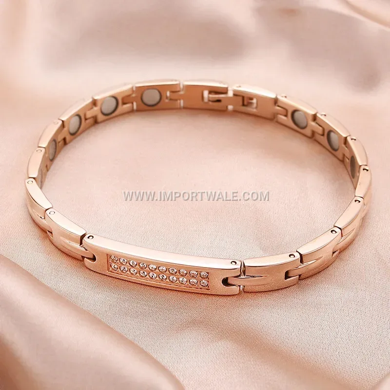 Minimalist Geometric Stainless Steel Magnetic Bangle Bracelet