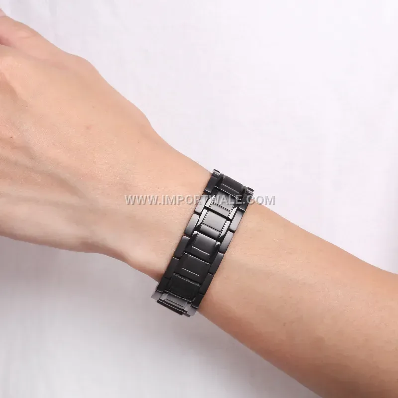 Men's Minimalist Geometric Titanium Steel Magnetic Bracelet