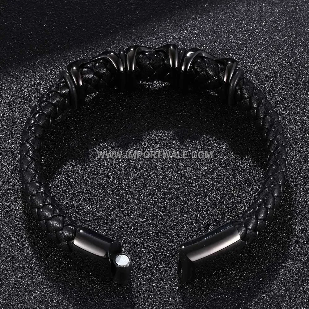 Plated Titanium Steel Four-in-One Magnetic Link Bracelet