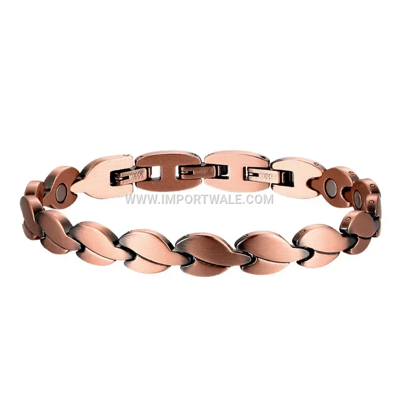 Adjustable Vintage Style Red Copper Bio Magnetic Bracelet