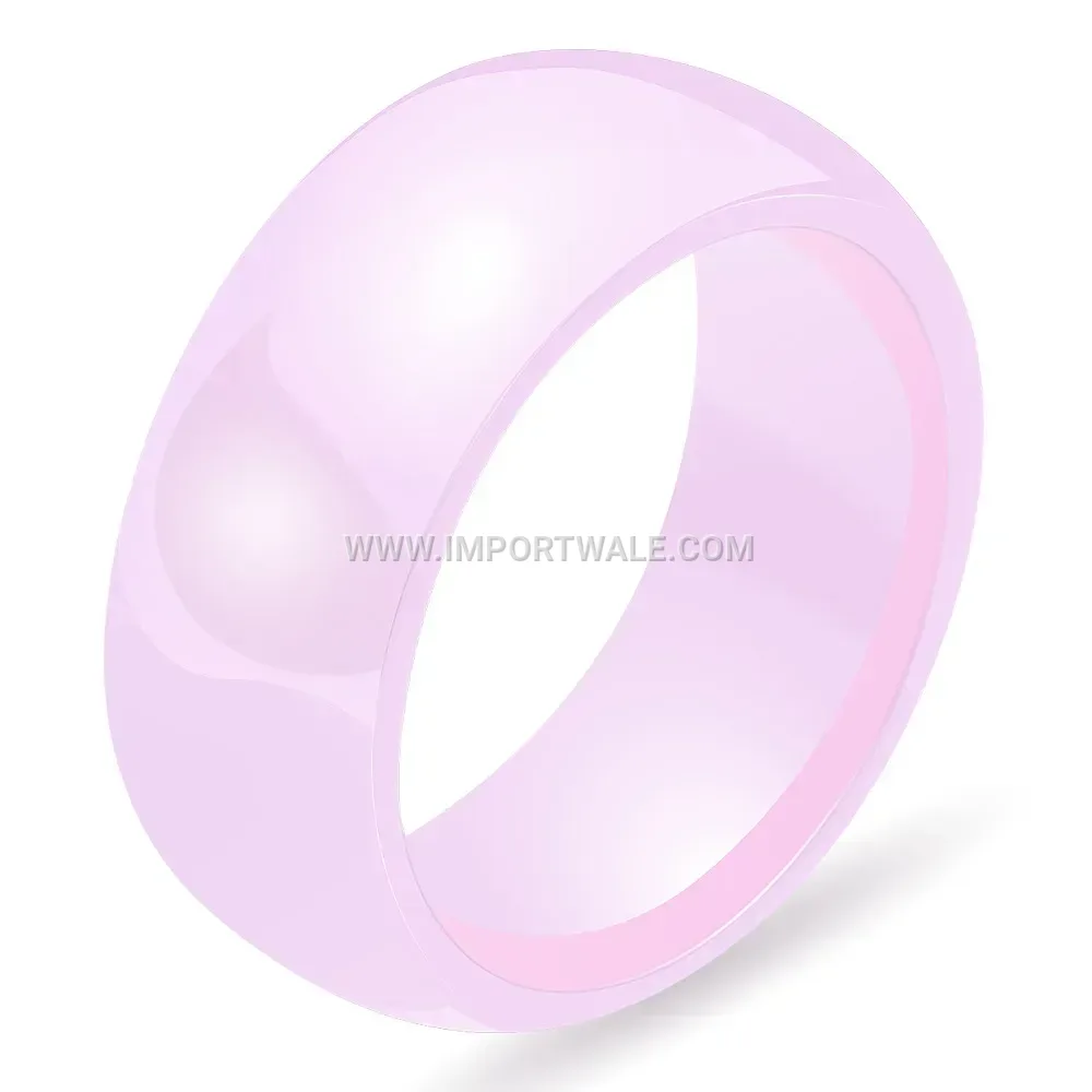 Smooth Polished High-Gloss Ceramic Band Ring
