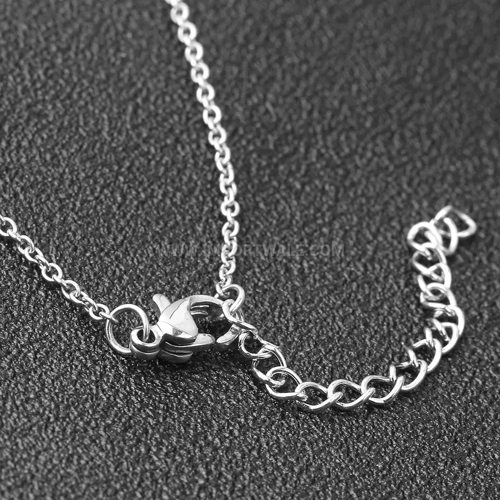 Interlocking Black and White Ceramic Ring Multi Layer Necklace