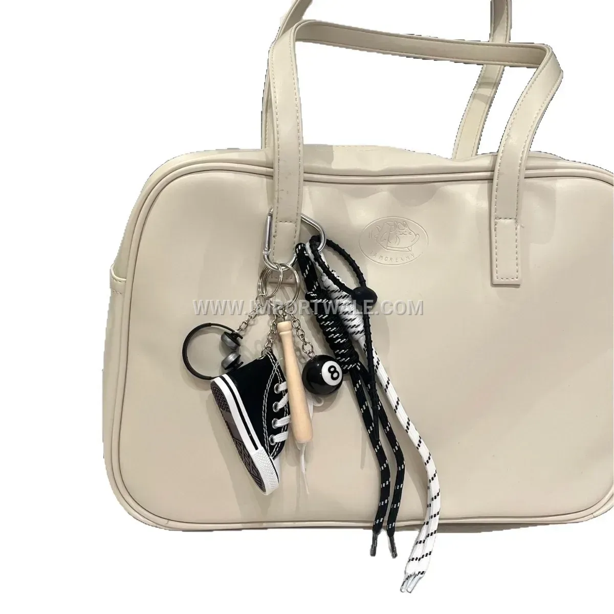 Woven Nylon Canvas Sneaker Keychain Bag Charm