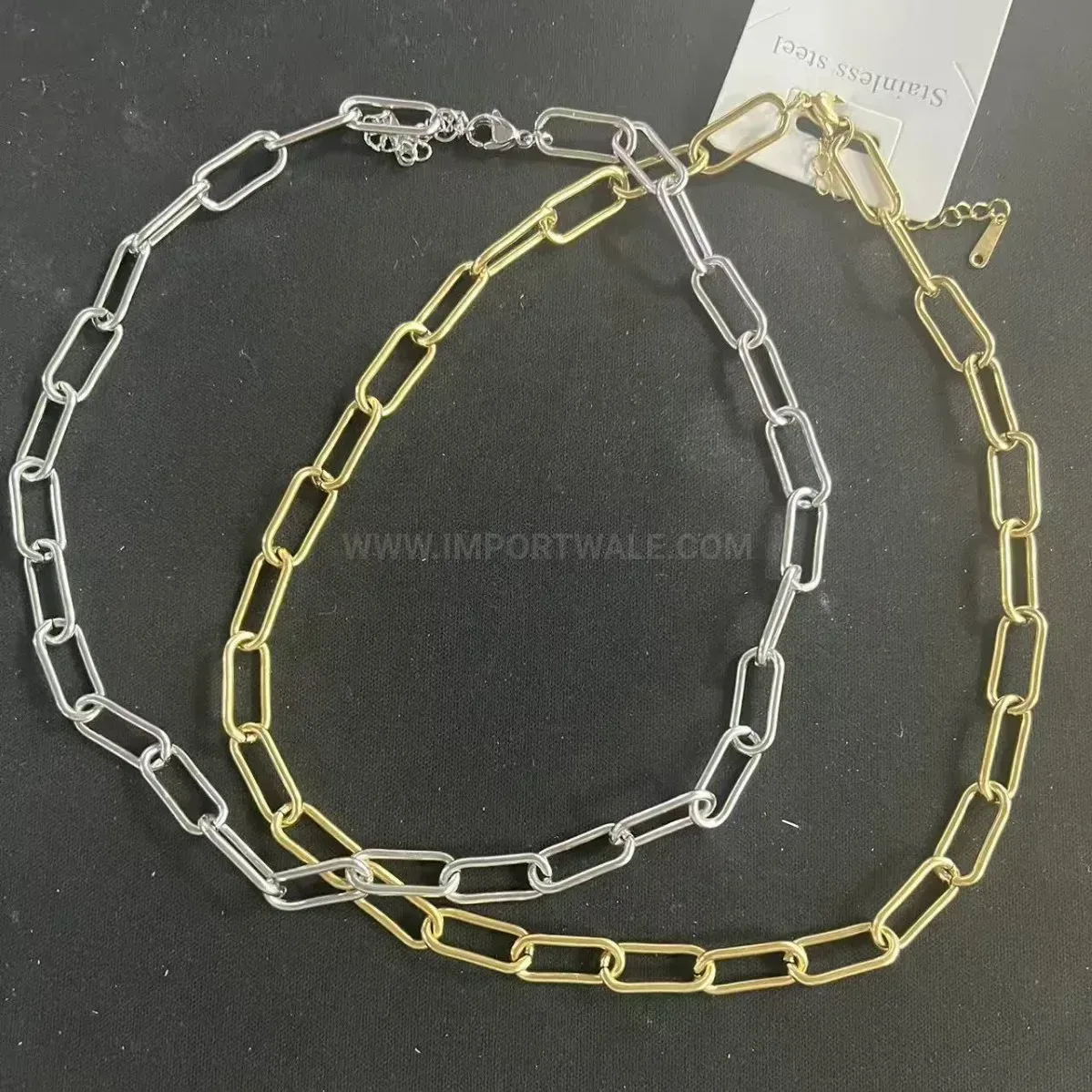 Classic Minimalist Stainless Steel U-Shape Chain Collar Necklace