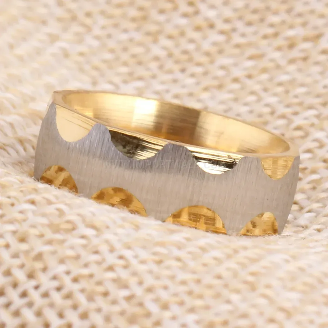 Modern Two-Tone Ripple Textured 8MM Stainless Steel Band