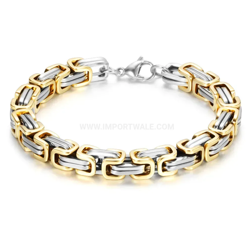 Men's Double-Layered Vintage 8mm Stainless Steel Chain Bracelet