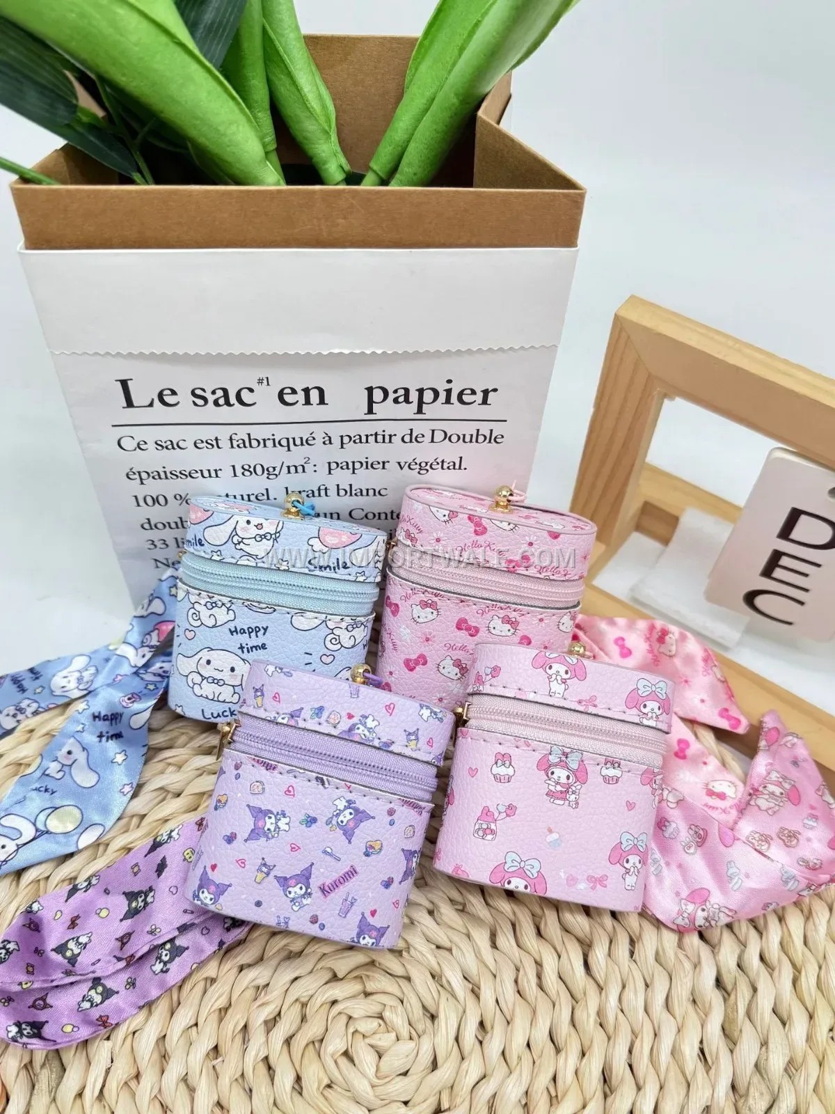 Cute Cartoon Character PU Leather Coin Purse Bag Charm
