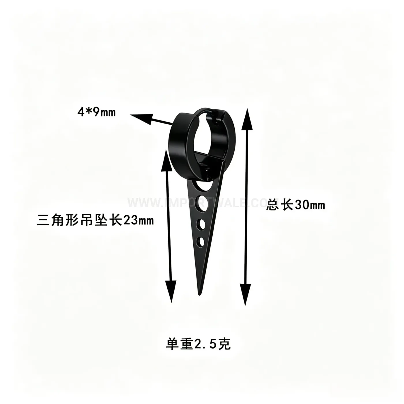 Modern Punk Style Stainless Steel Piercing Hoop and Stud Set