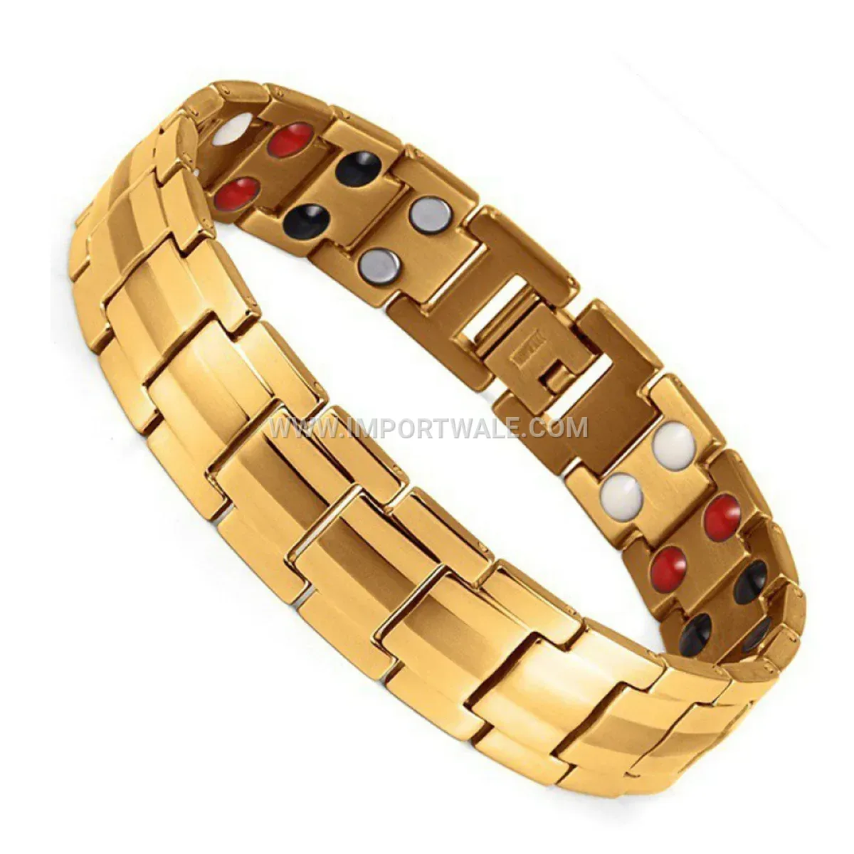 Vintage Geometric Titanium Steel Magnetic Energy Bracelet
