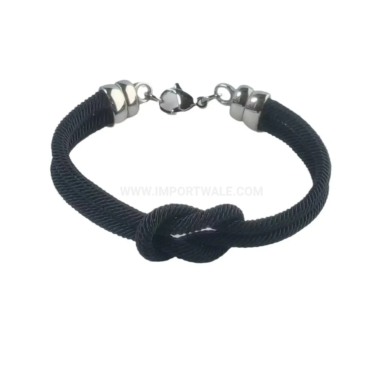 Minimalist Woven Cord Couple Bracelet With Plated Clasp