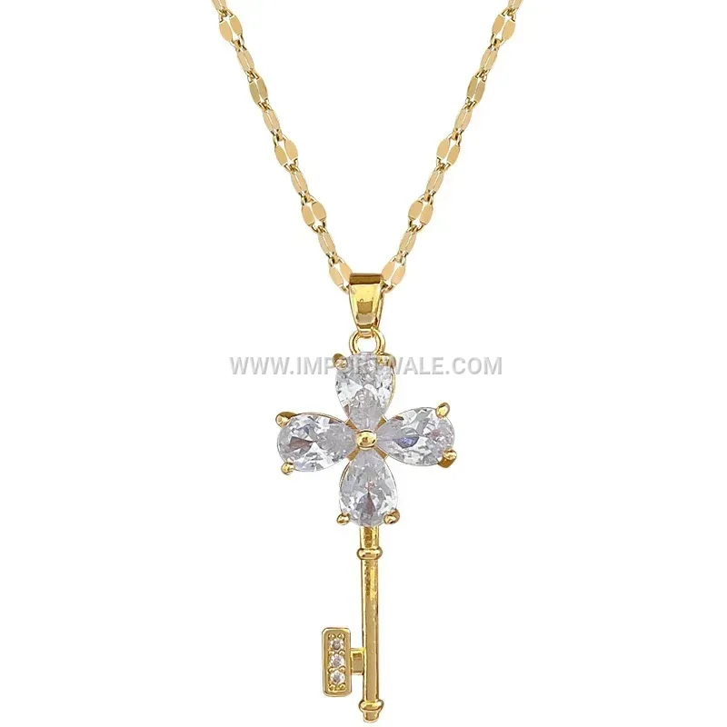Minimalist 18K Gold Plated Collarbone Pendant Necklace