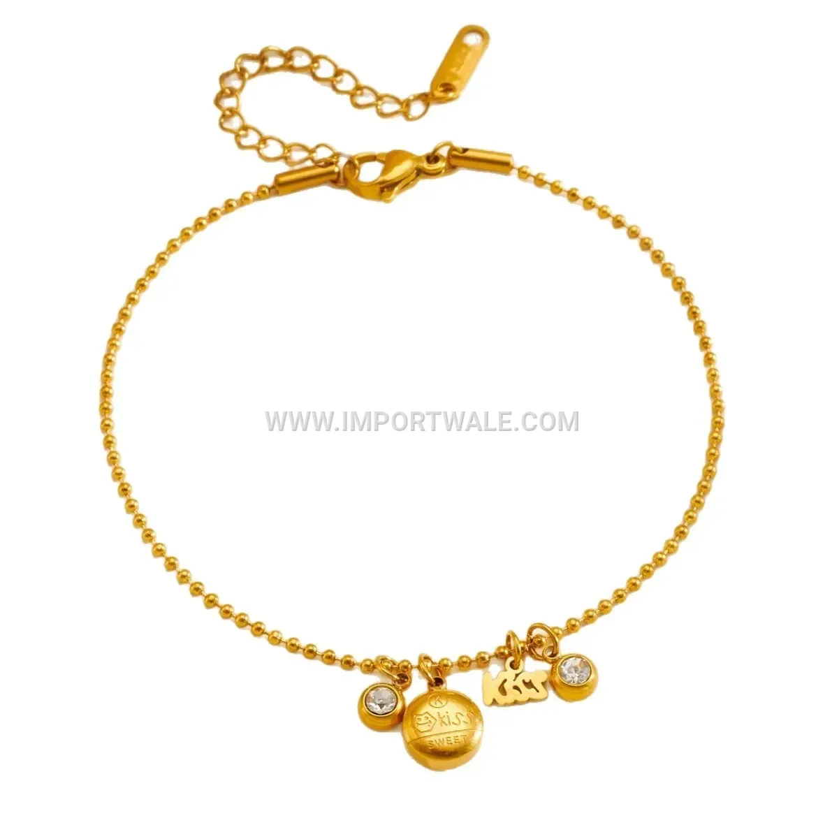 Modern Letter Pendant Stainless Steel Premium Anklet Anti Tarnish