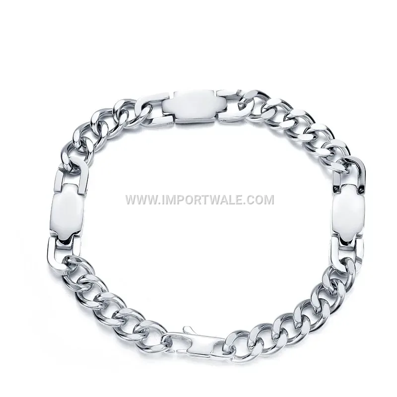 Geometric Titanium Steel Magnetic Link Bracelet