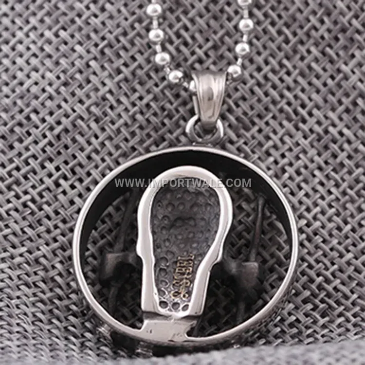 Vintage Skull Pendant Titanium Steel Men Necklace