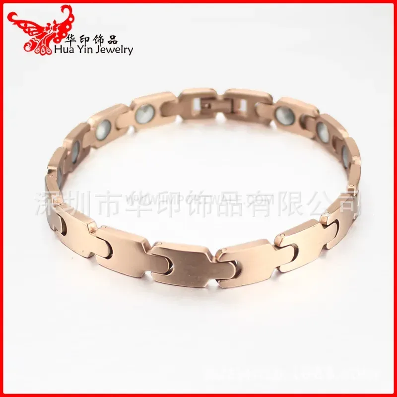 Premium Minimalist Geometric Titanium Bio Magnetic Link Bracelet