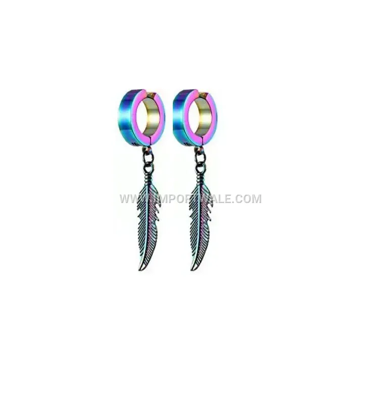 Stainless Steel Wing Shaped Non Pierced Drop Ear Clips