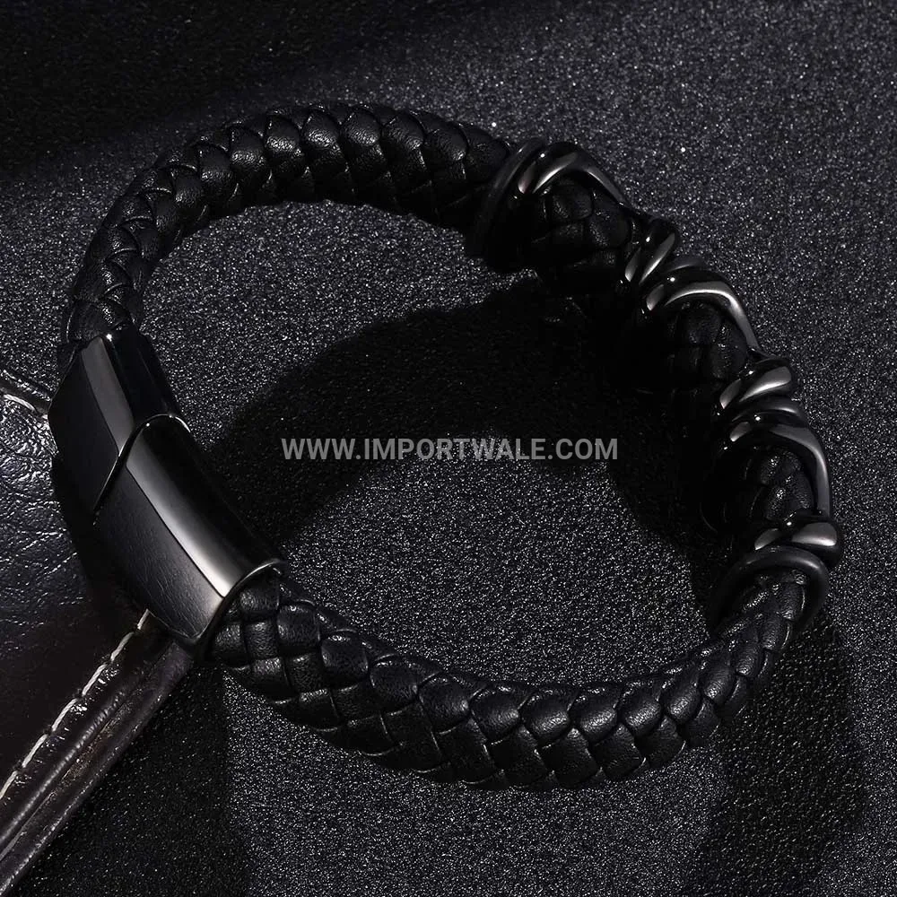 Plated Titanium Steel Four-in-One Magnetic Link Bracelet