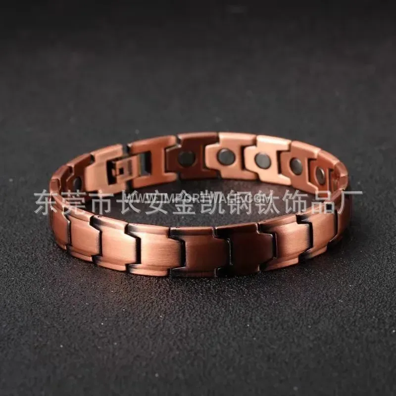 Adjustable Pure Red Copper Magnetic Line Chain Bracelet