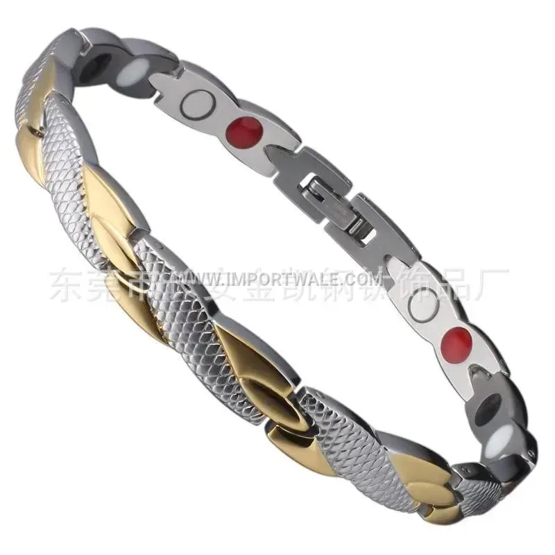 Intricate Dragon Pattern Titanium Steel Magnetic Therapy Bracelet
