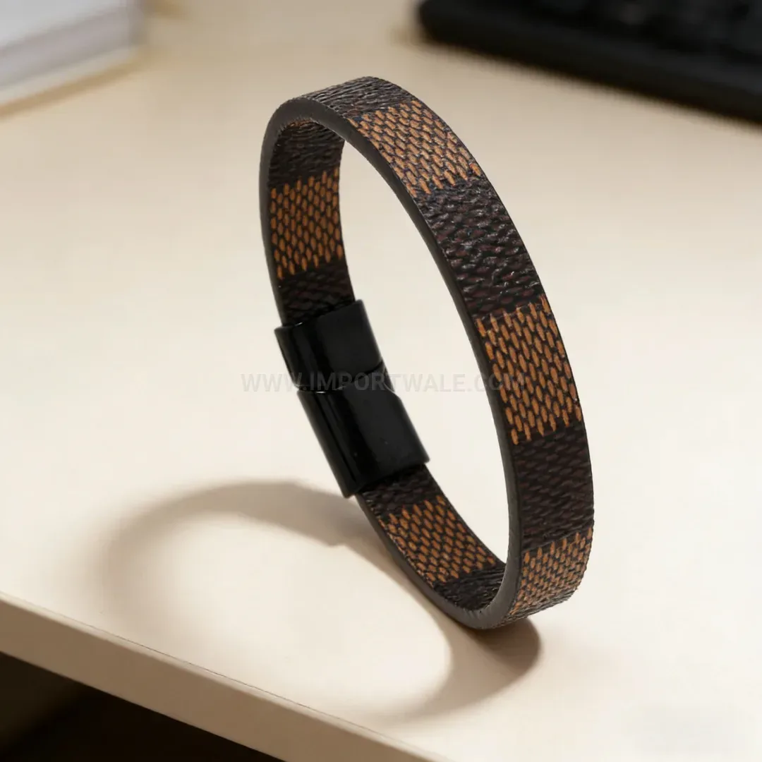 Elegant Braided Faux Leather Mens Wrap Bracelet With Alloy Clasp