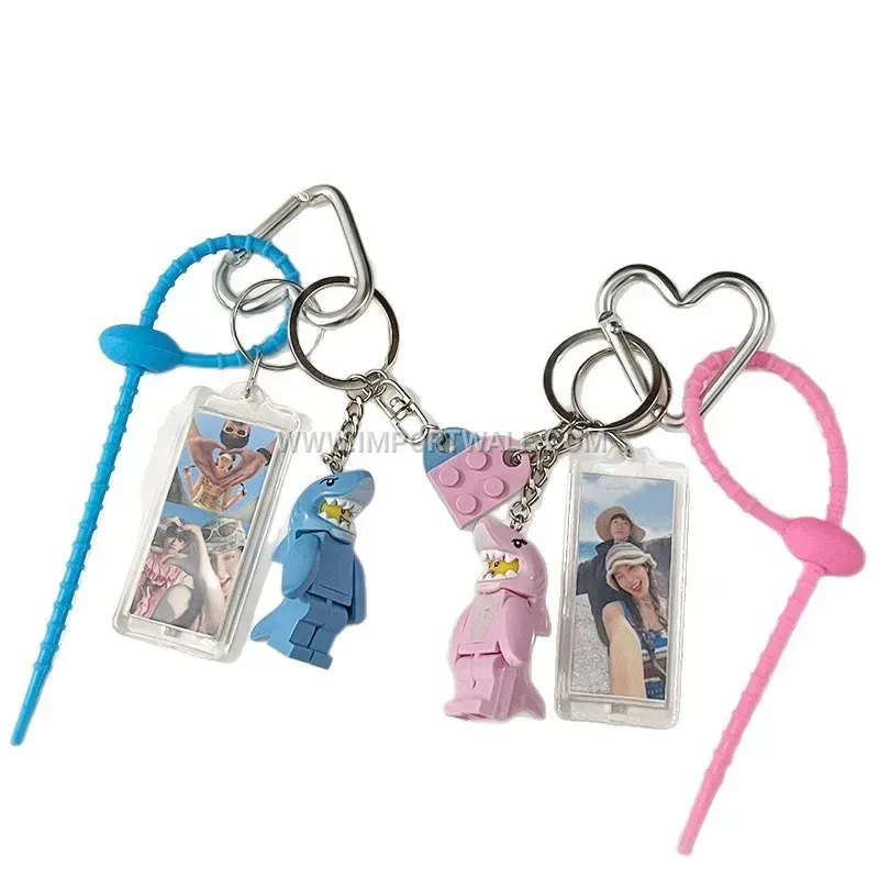 Beaded Heart Character Keychain Bag Pendant