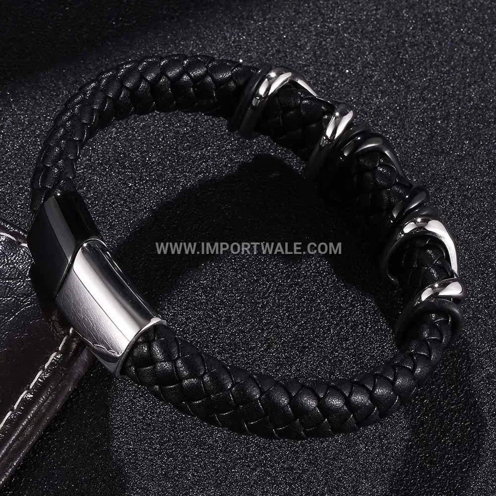 Heart Shaped Titanium Steel Magnetic Charm Bracelet
